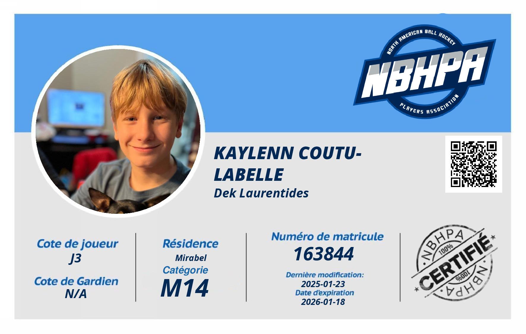 Kaylenn Coutu-Labelle