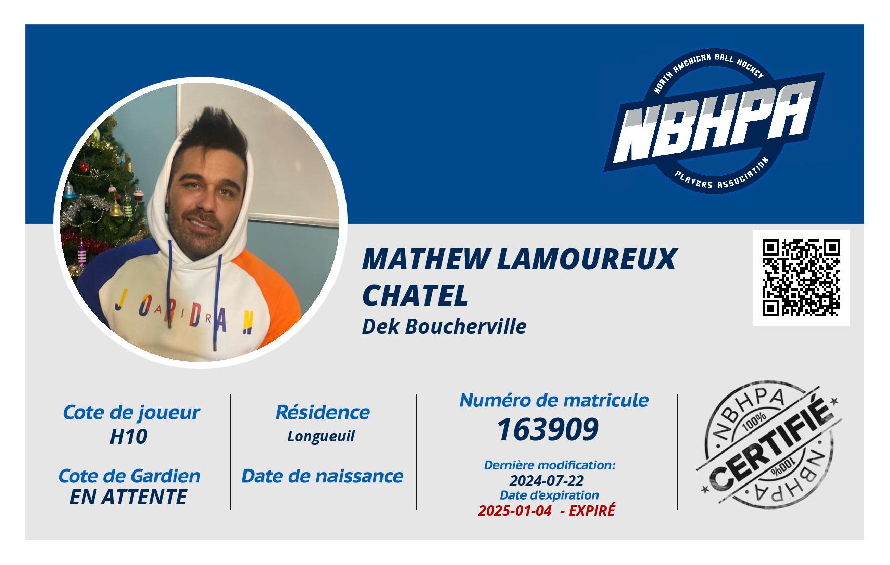 Mathew Lamoureux chatel
