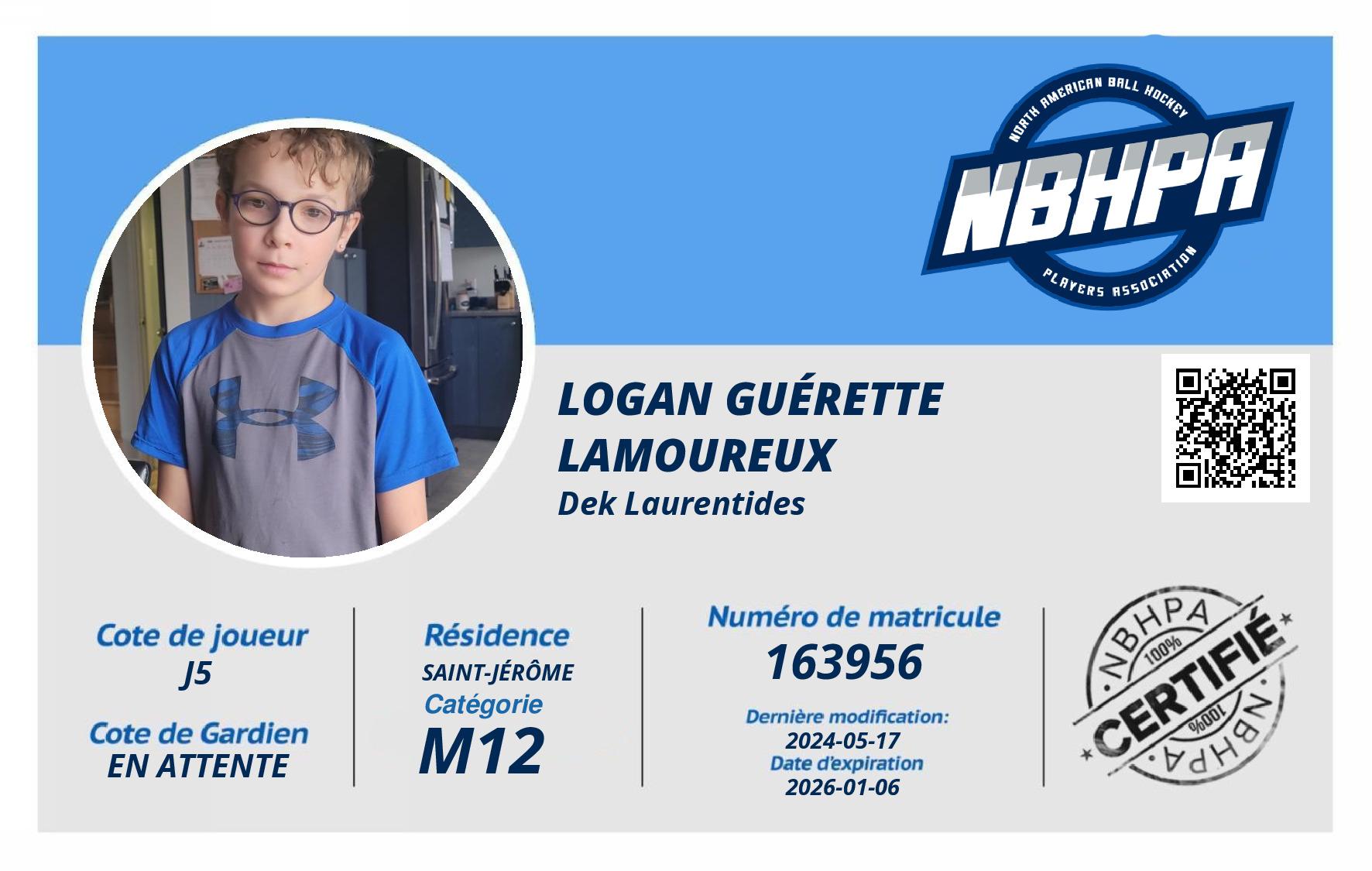 Logan Guérette  Lamoureux