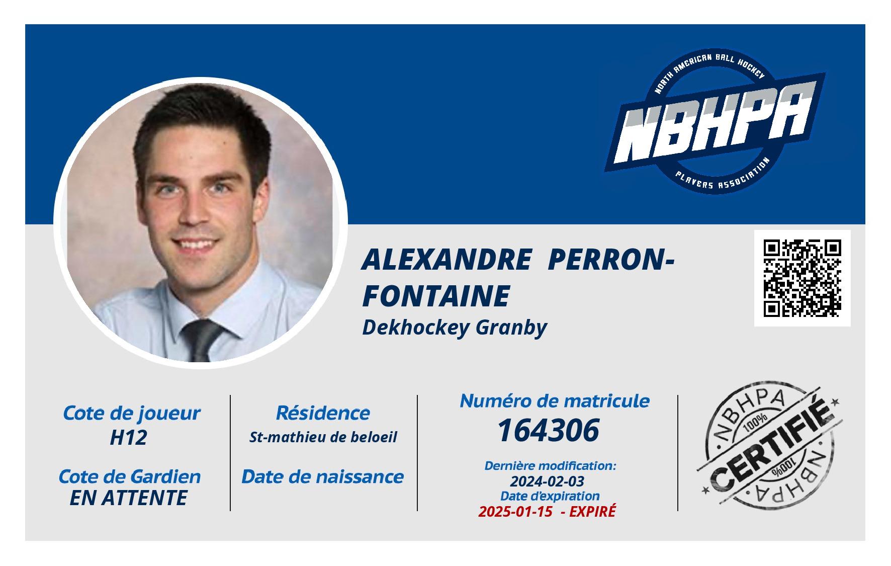 Alexandre  Perron-Fontaine