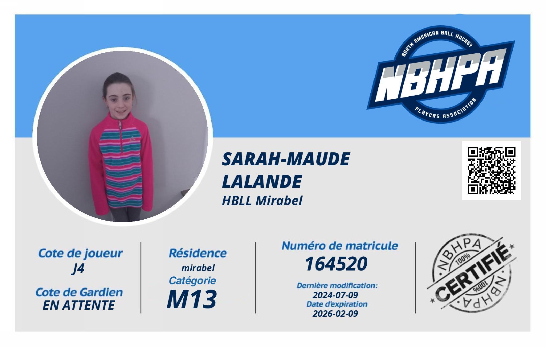 Sarah-Maude Lalande