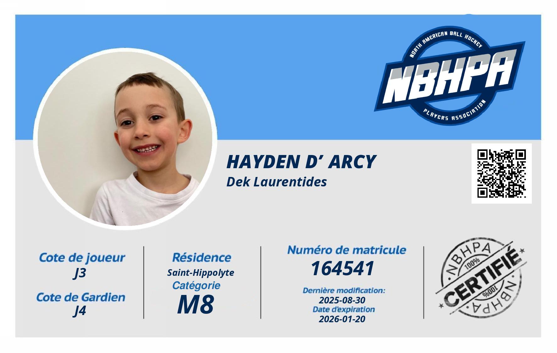 Hayden D’Arcy
