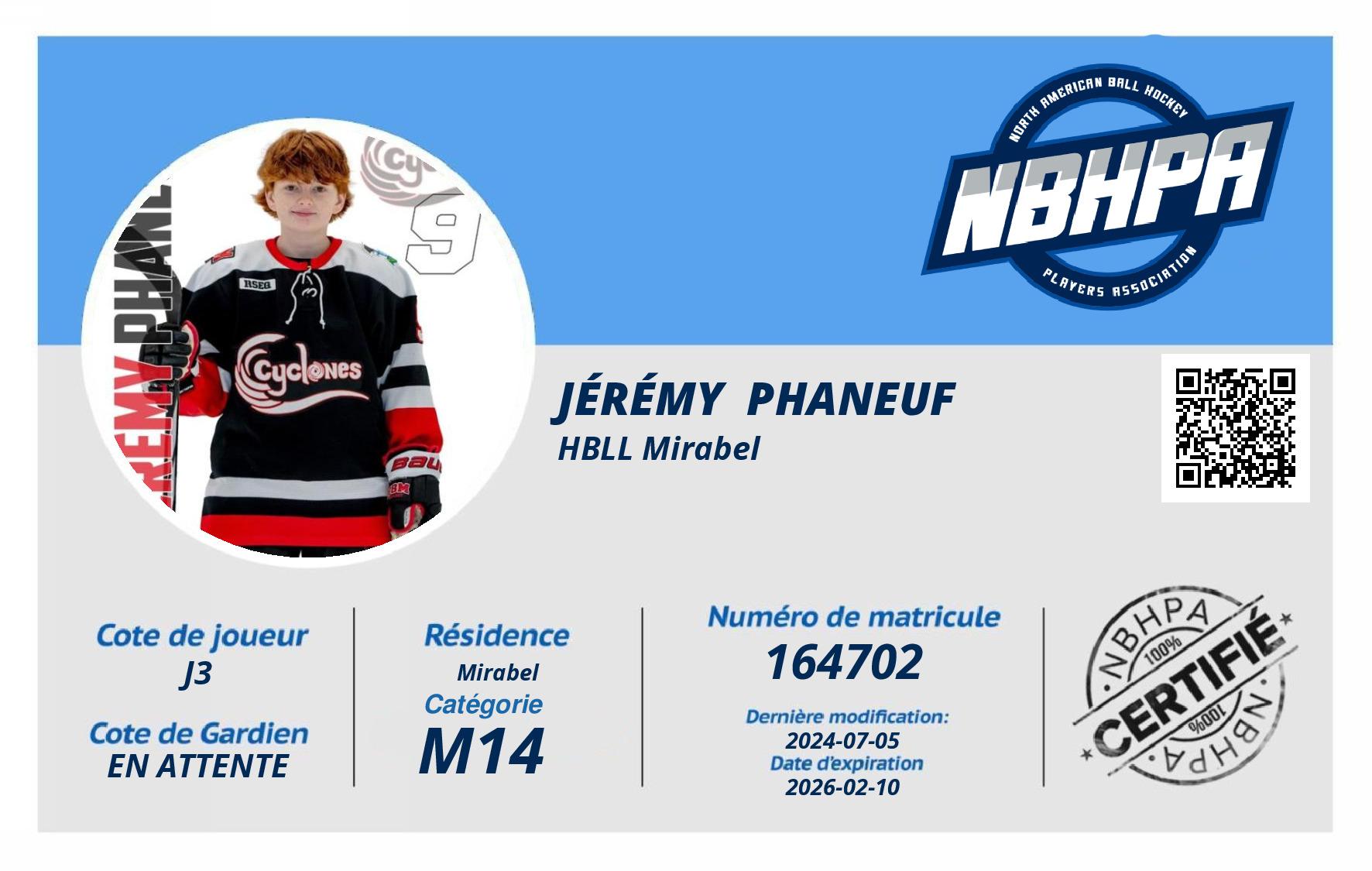 Jérémy  Phaneuf 