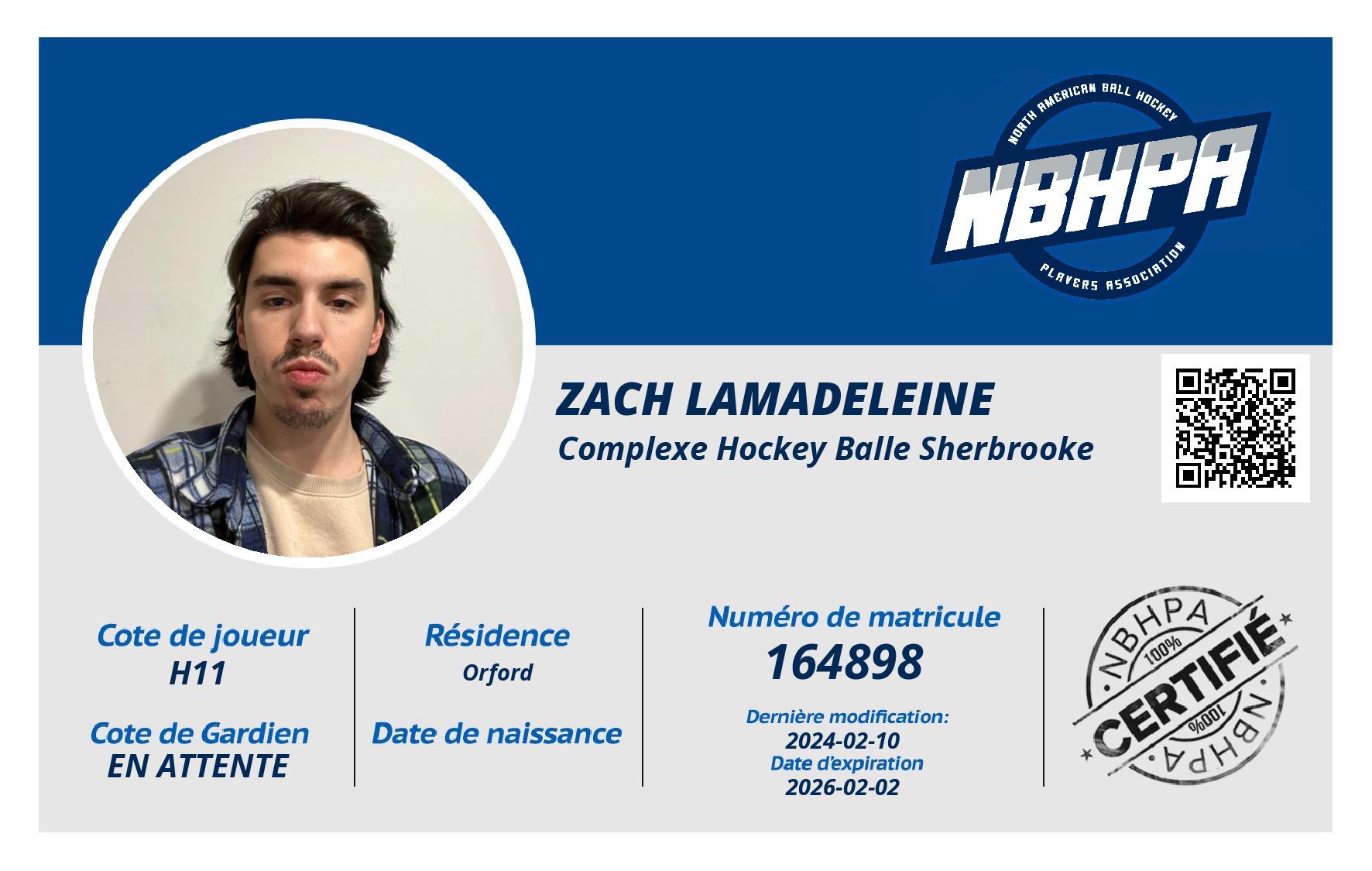 Zach Lamadeleine