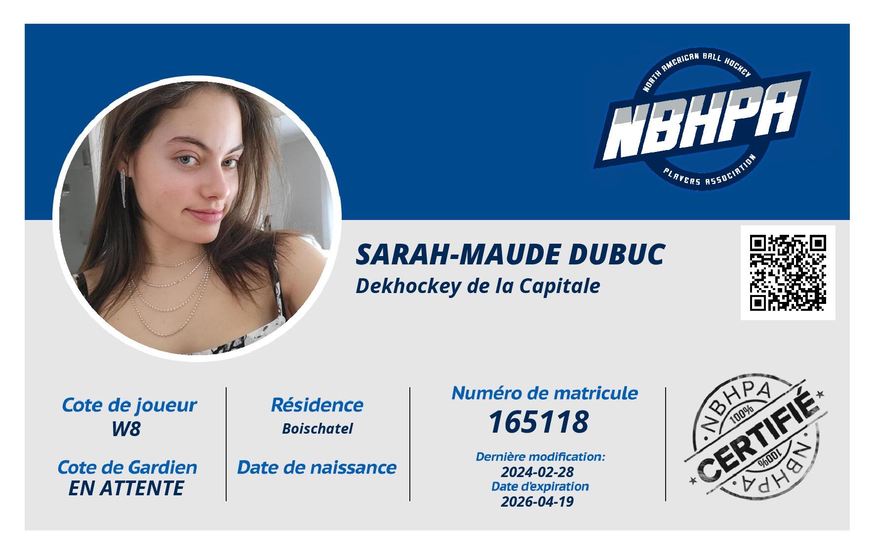 Sarah-Maude Dubuc