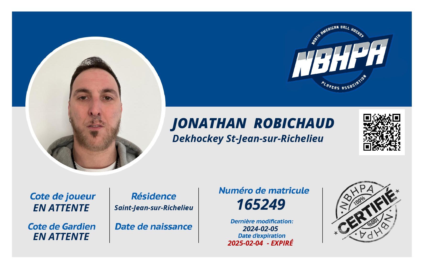 Jonathan  Robichaud 