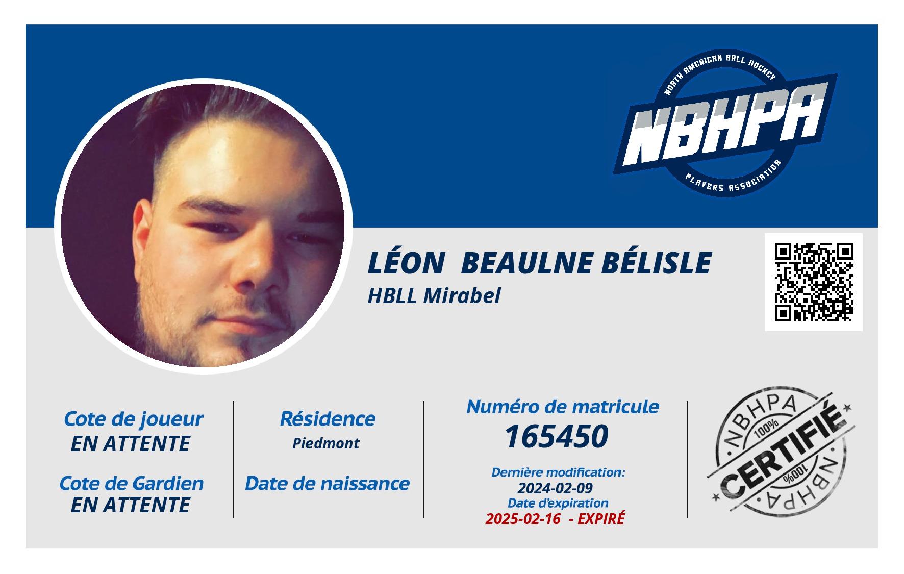 Léon  Beaulne Bélisle 