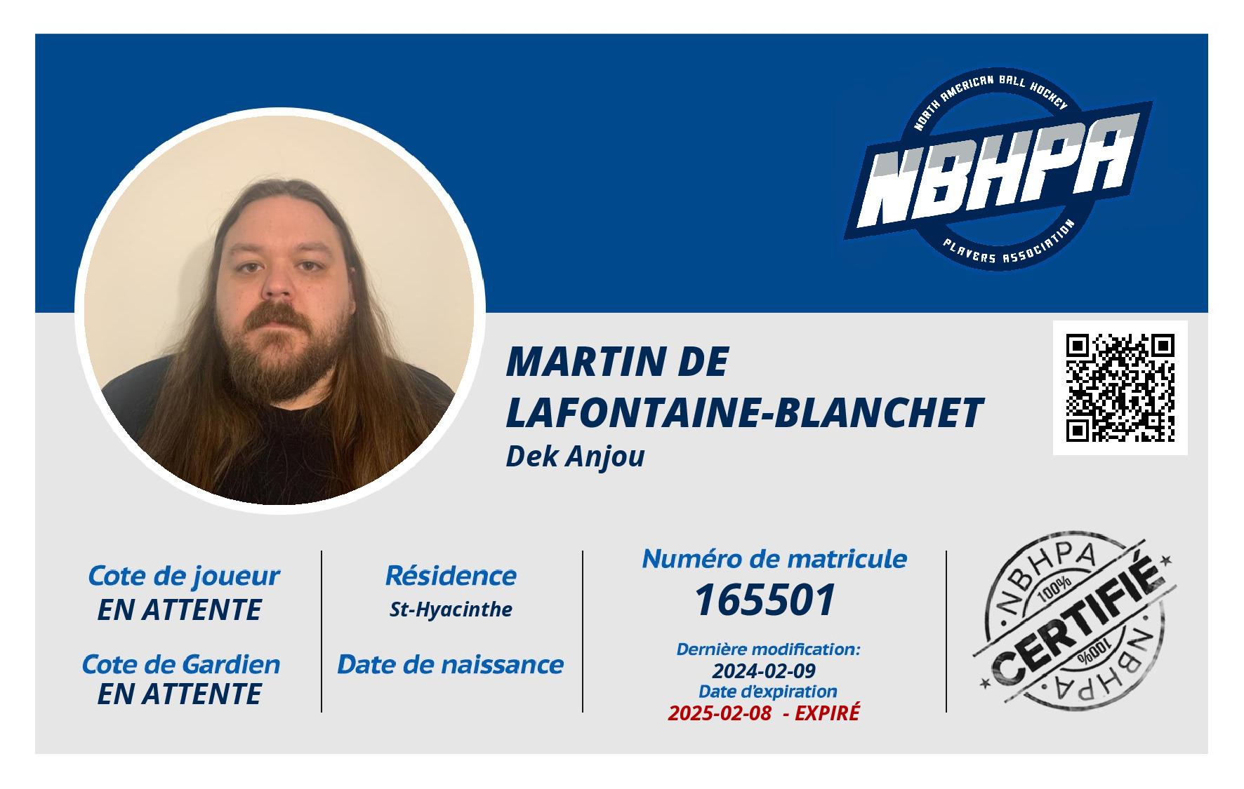 Martin de Lafontaine-Blanchet