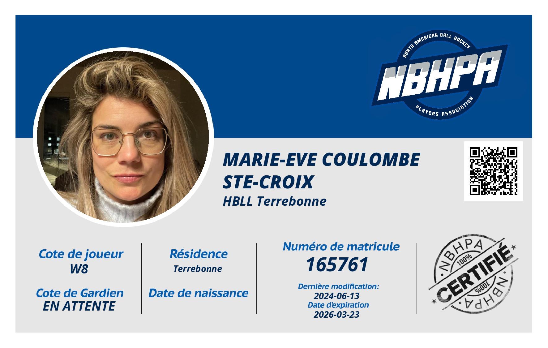 Marie-Eve Coulombe Ste-Croix