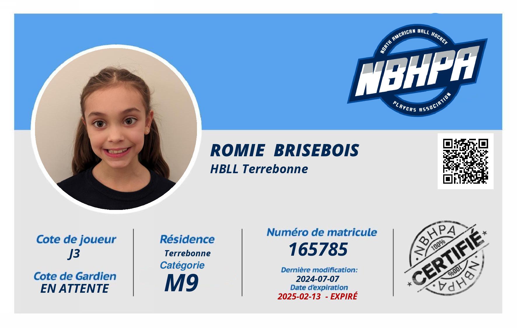 Romie  Brisebois 