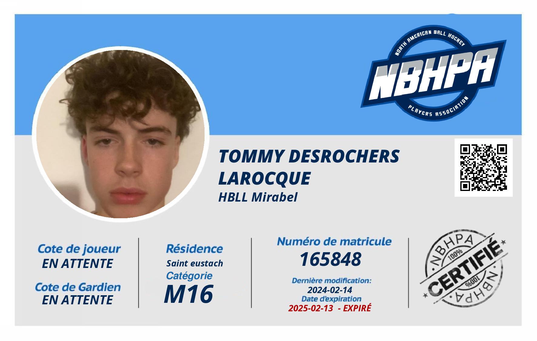 Tommy Desrochers Larocque