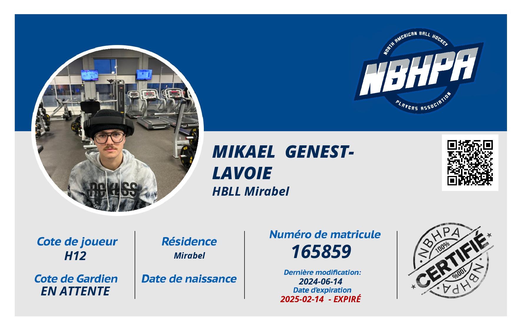 Mikael  Genest-Lavoie