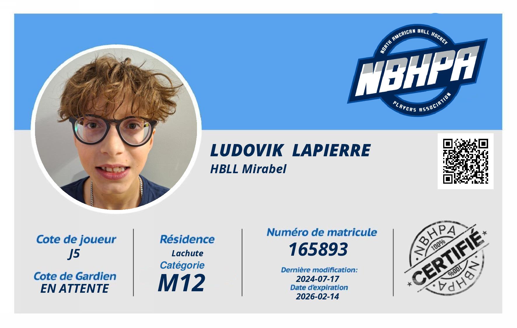 Ludovik  Lapierre 