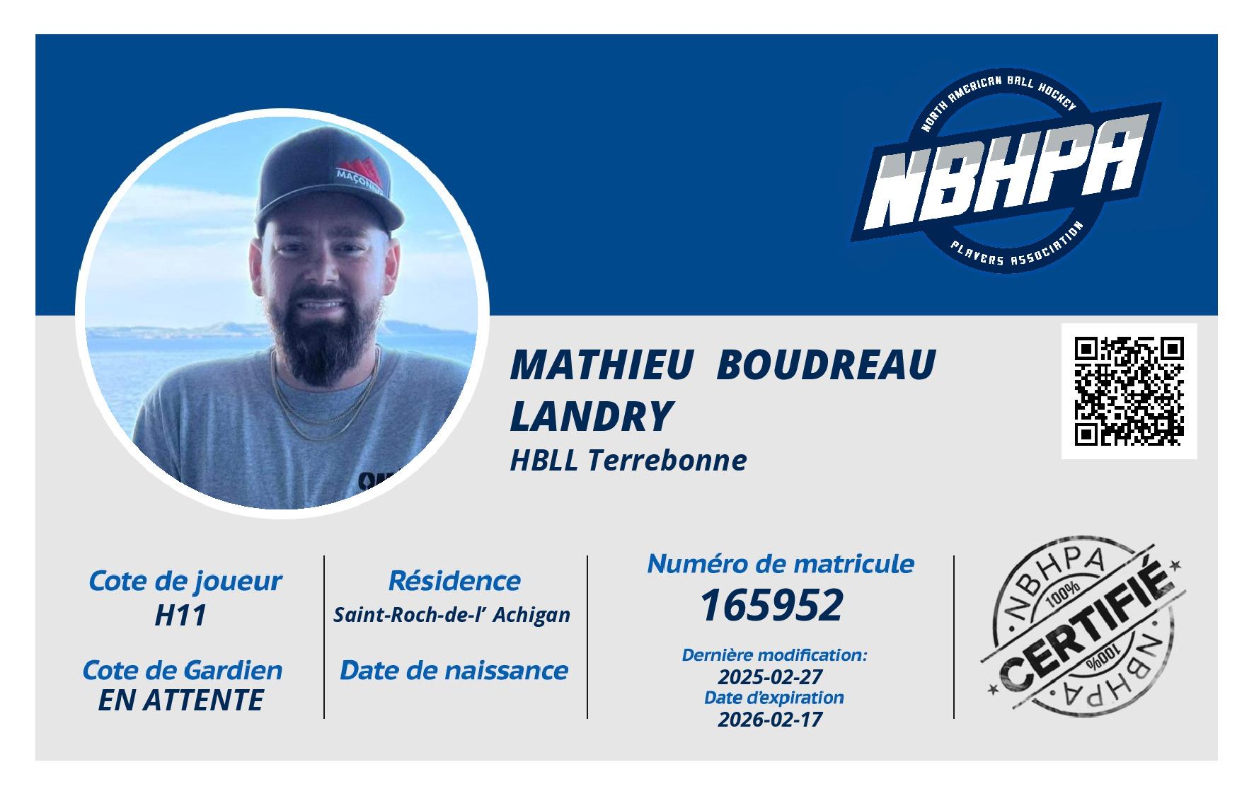 Mathieu  Boudreau landry
