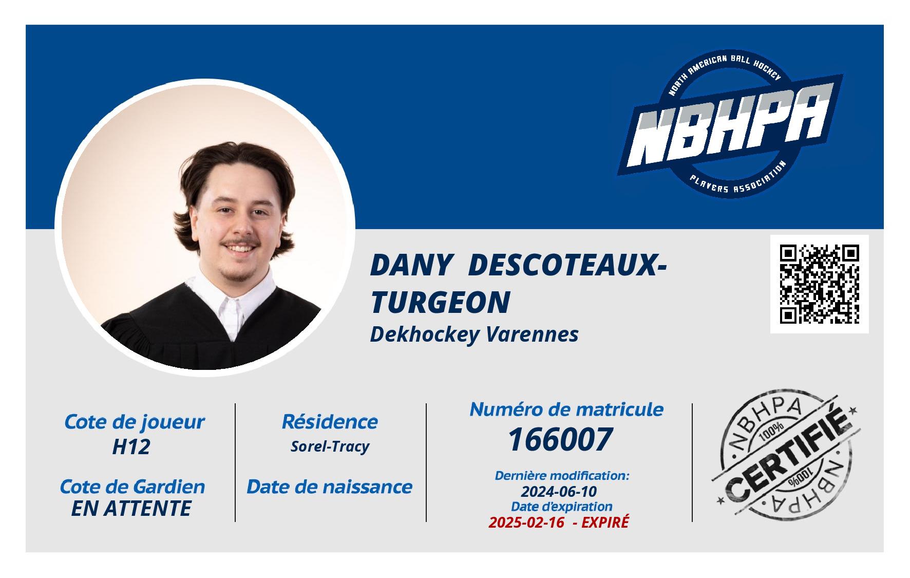 Dany  Descoteaux-Turgeon