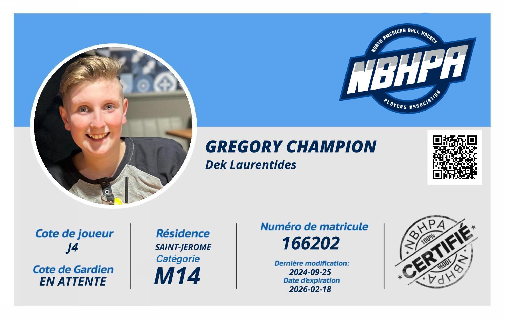 Gregory Champion