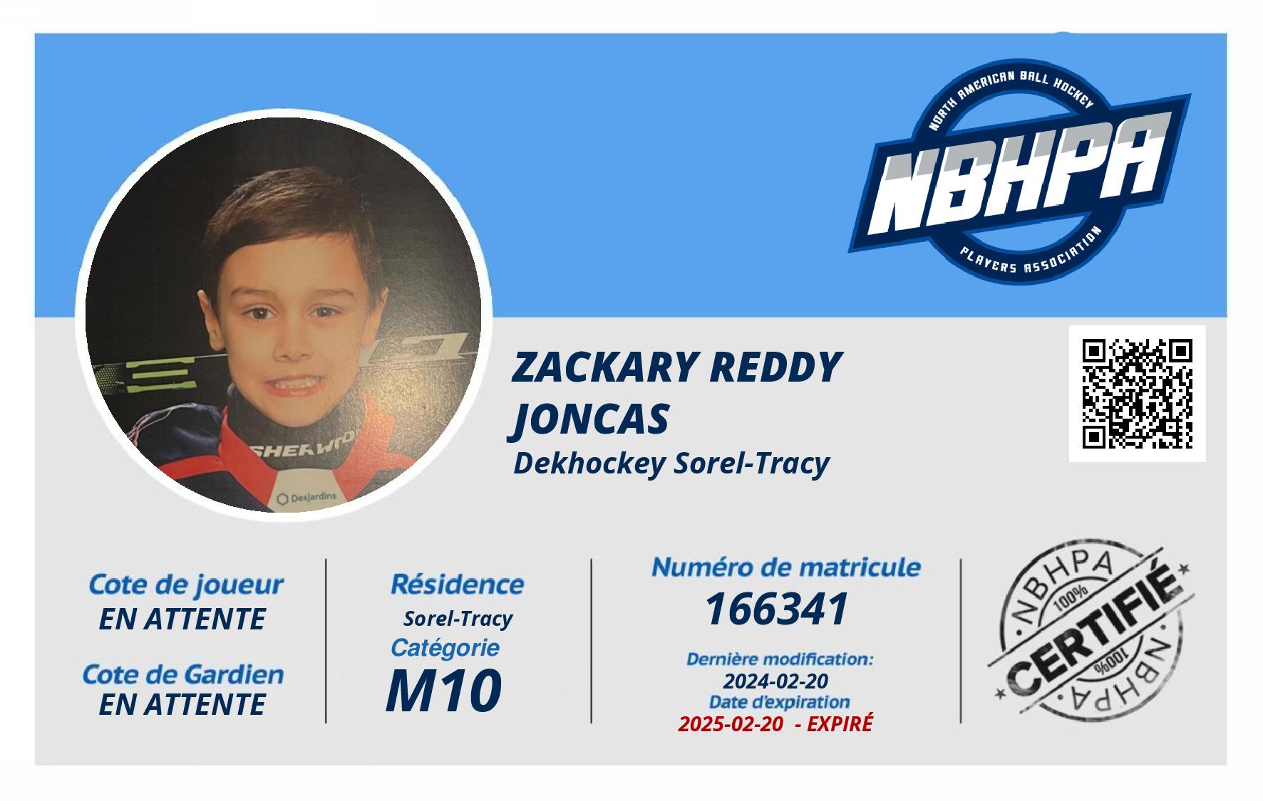Zackary Reddy Joncas