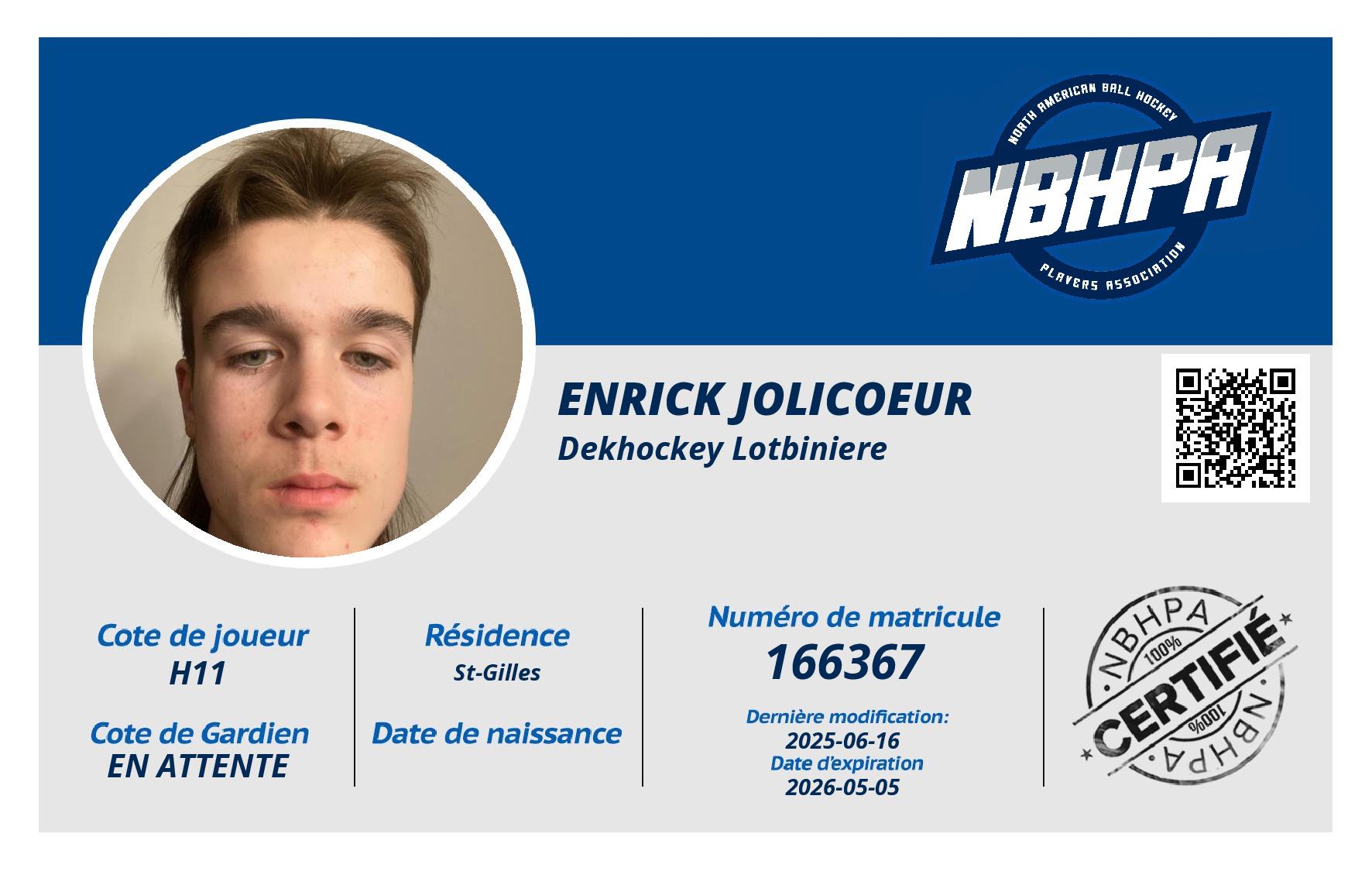Enrick Jolicoeur 