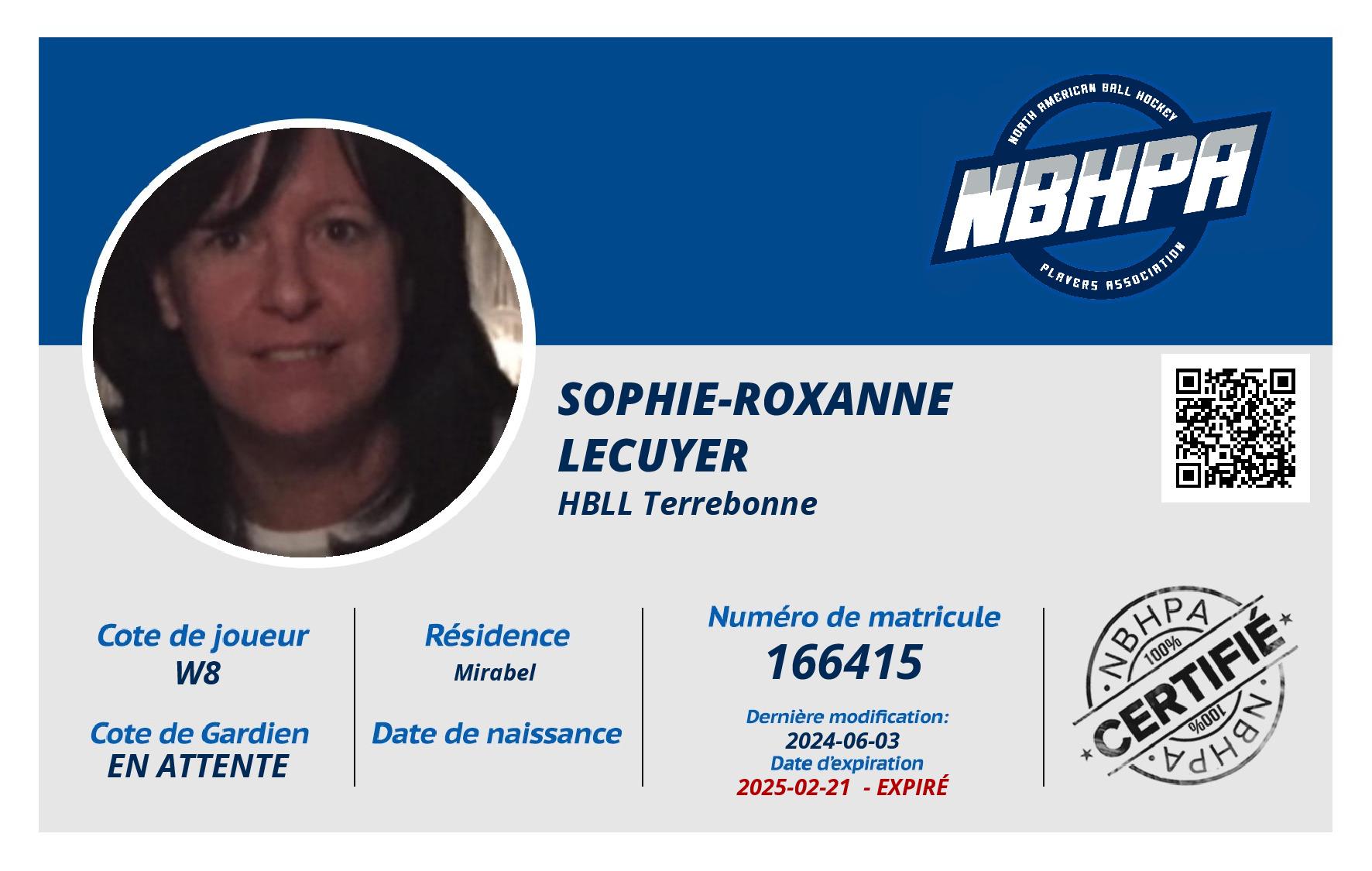 Sophie-Roxanne  Lecuyer 