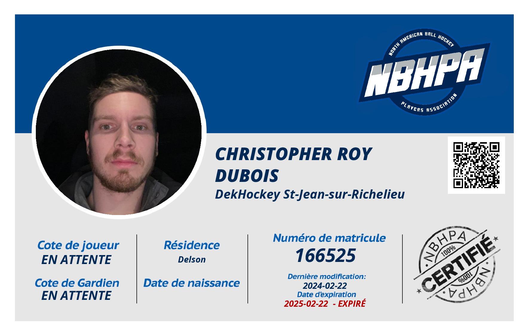 Christopher Roy Dubois