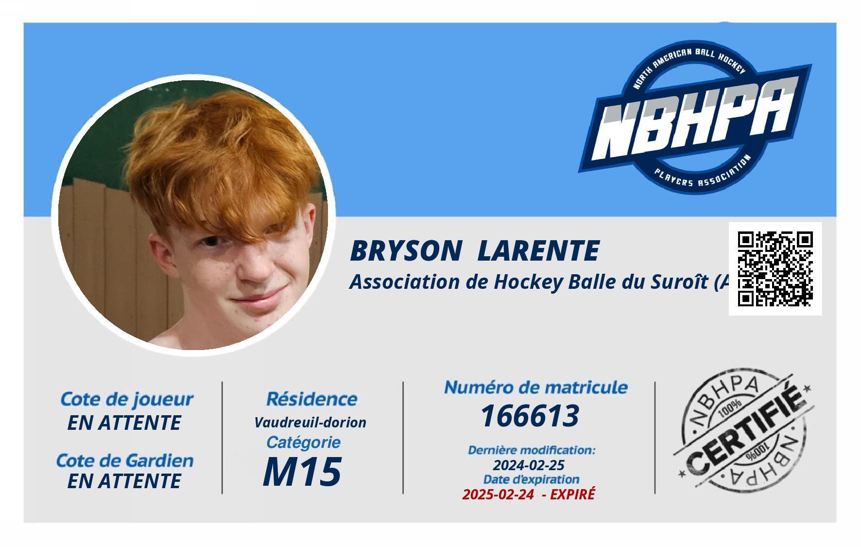 Bryson  Larente 