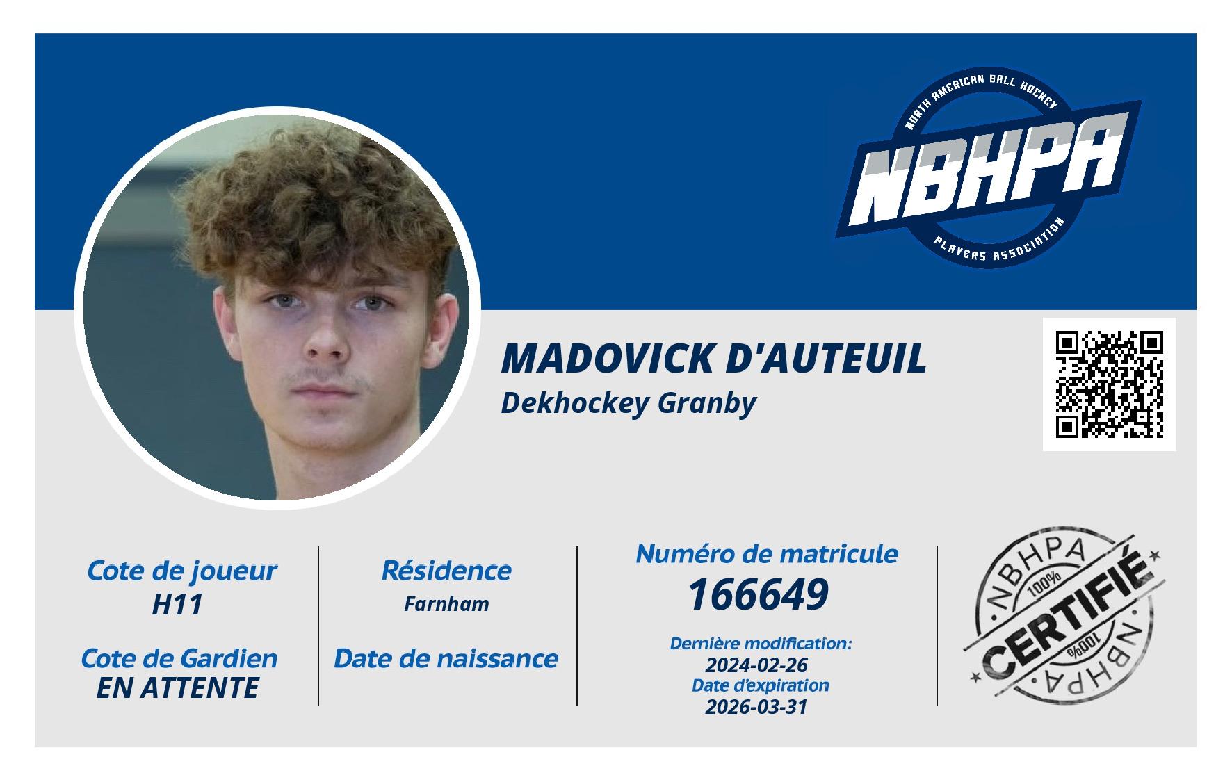Madovick D'Auteuil