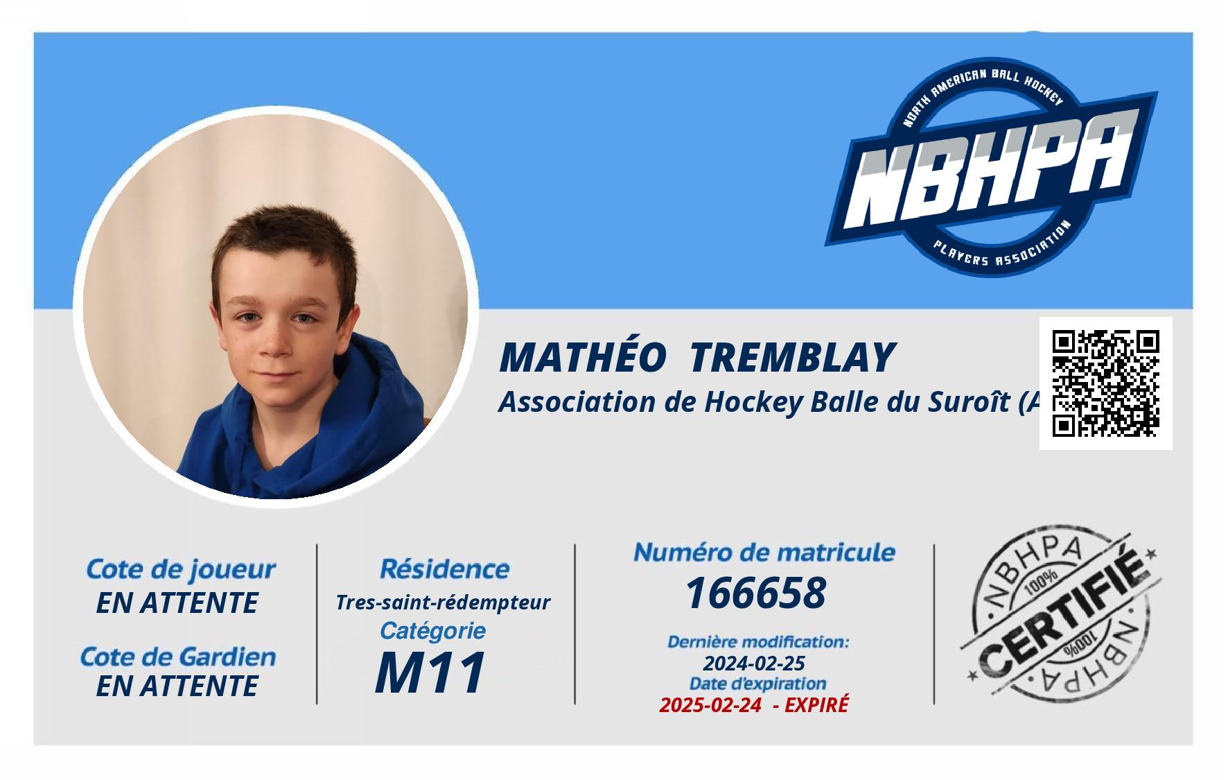 Mathéo  Tremblay