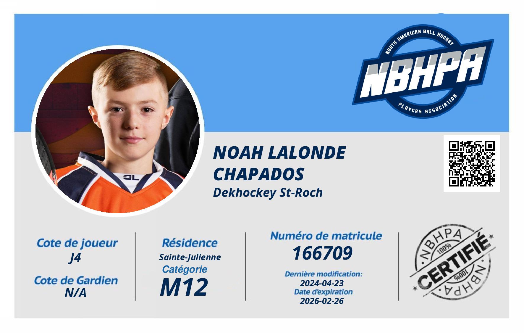 Noah Lalonde Chapados