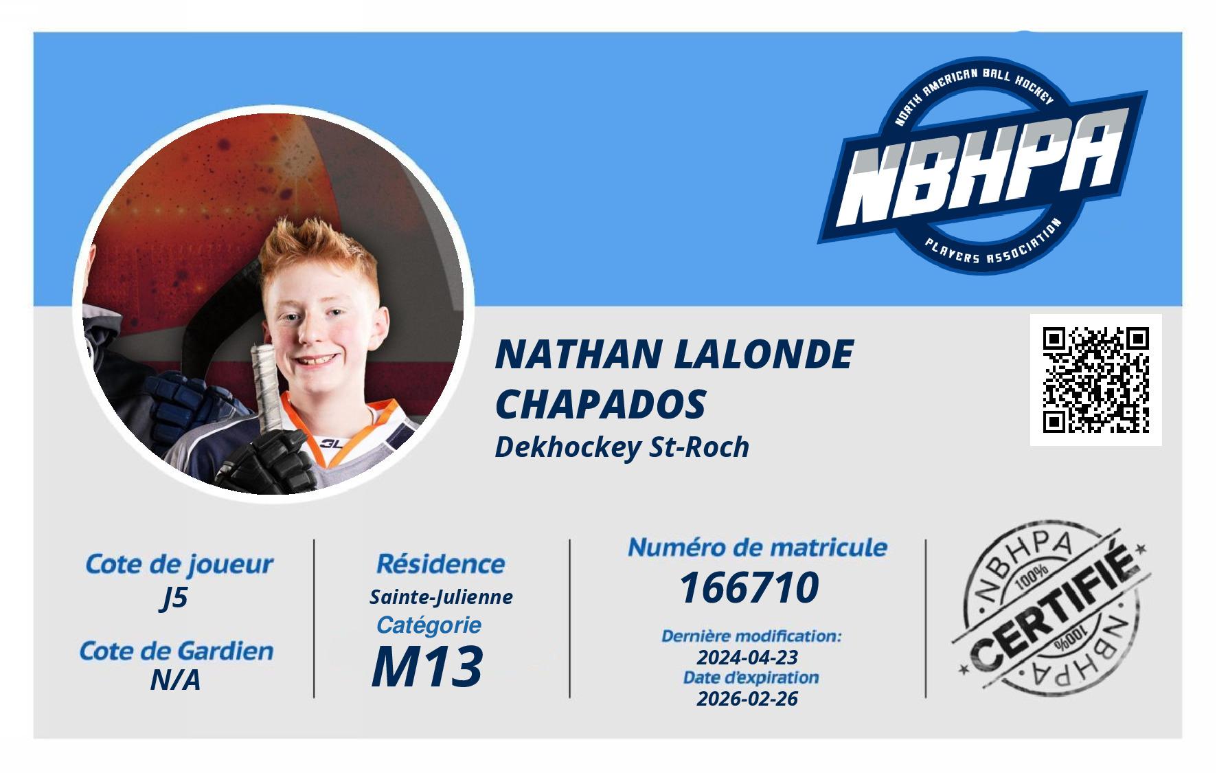 Nathan Lalonde Chapados