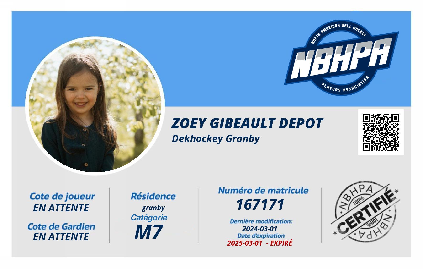 Zoey Gibeault Depot