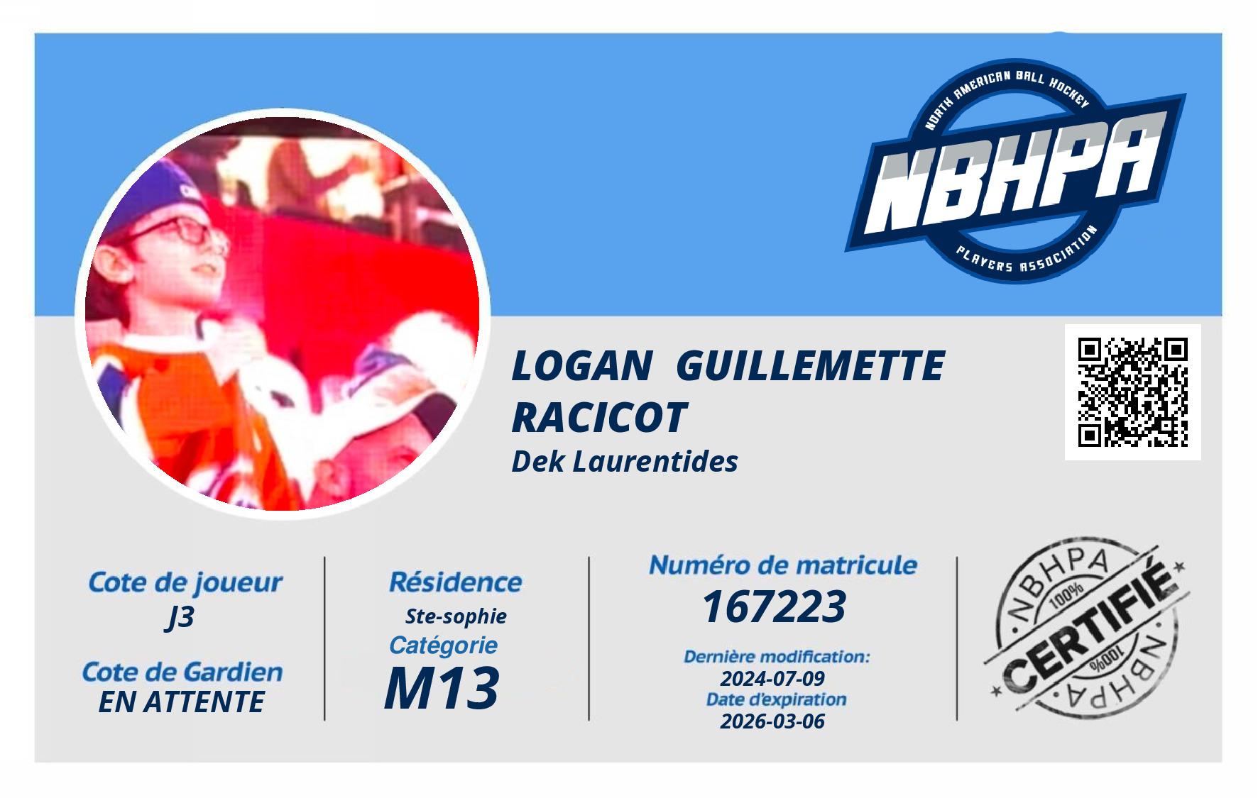 Logan  Guillemette Racicot 