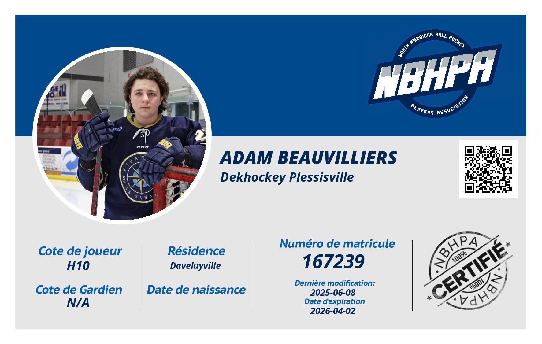 Adam Beauvilliers