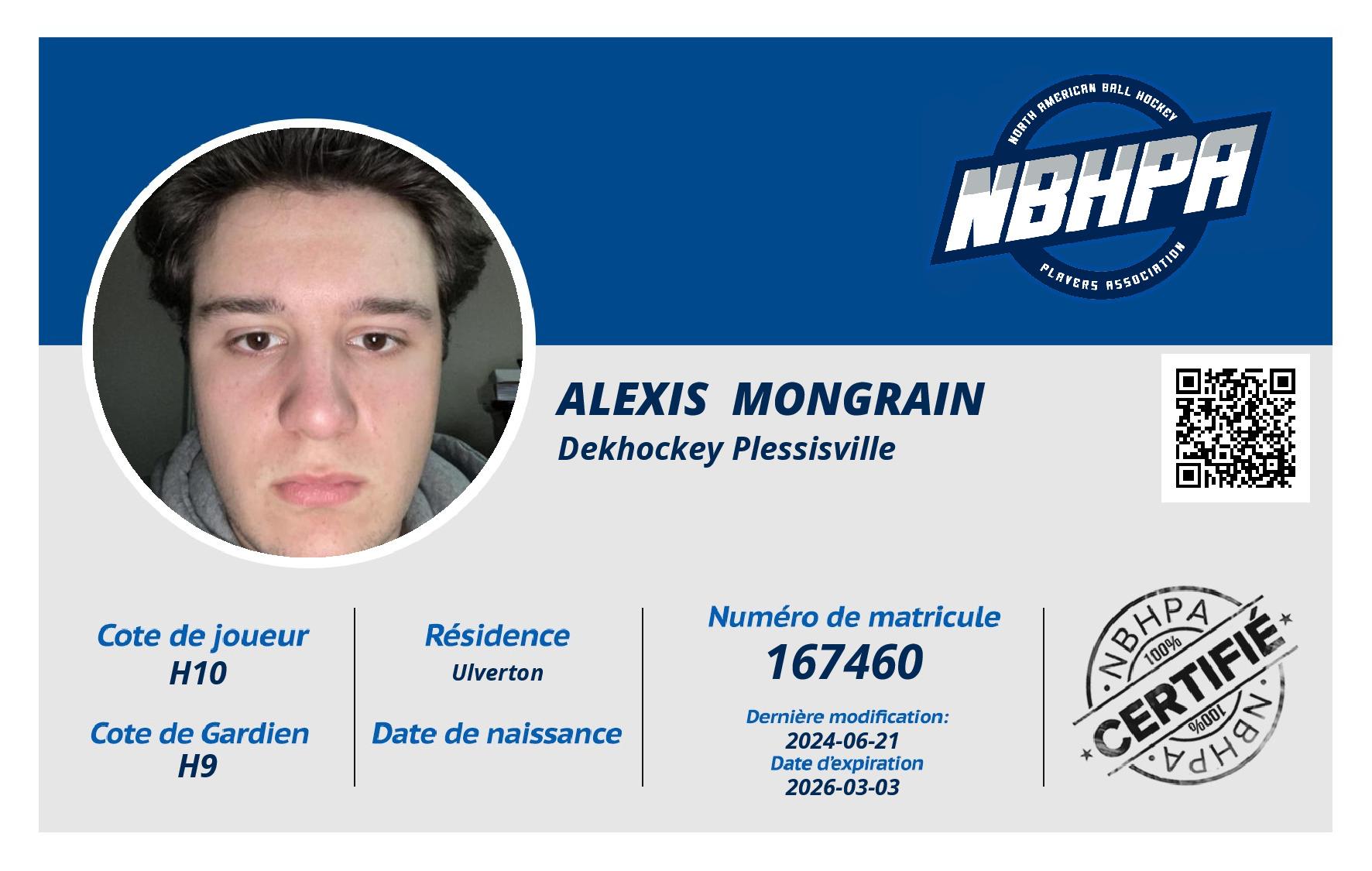 Alexis  Mongrain