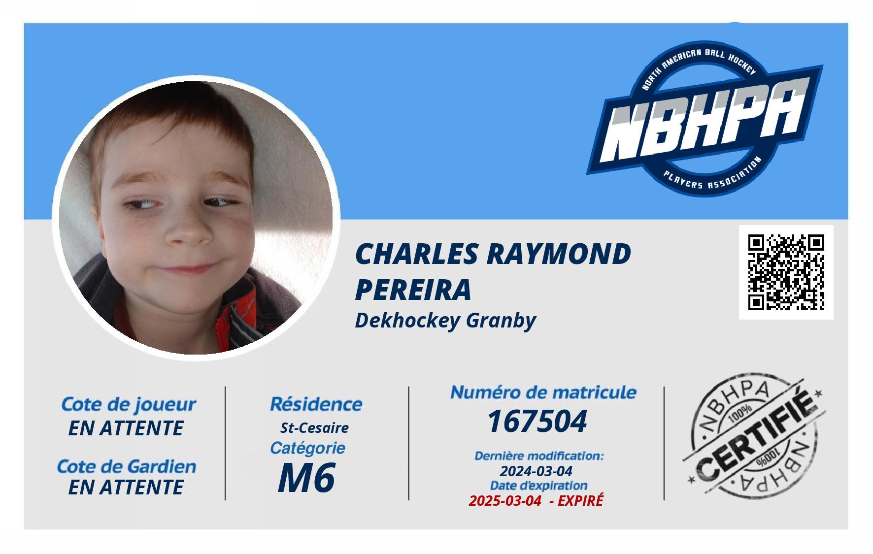 Charles Raymond Pereira