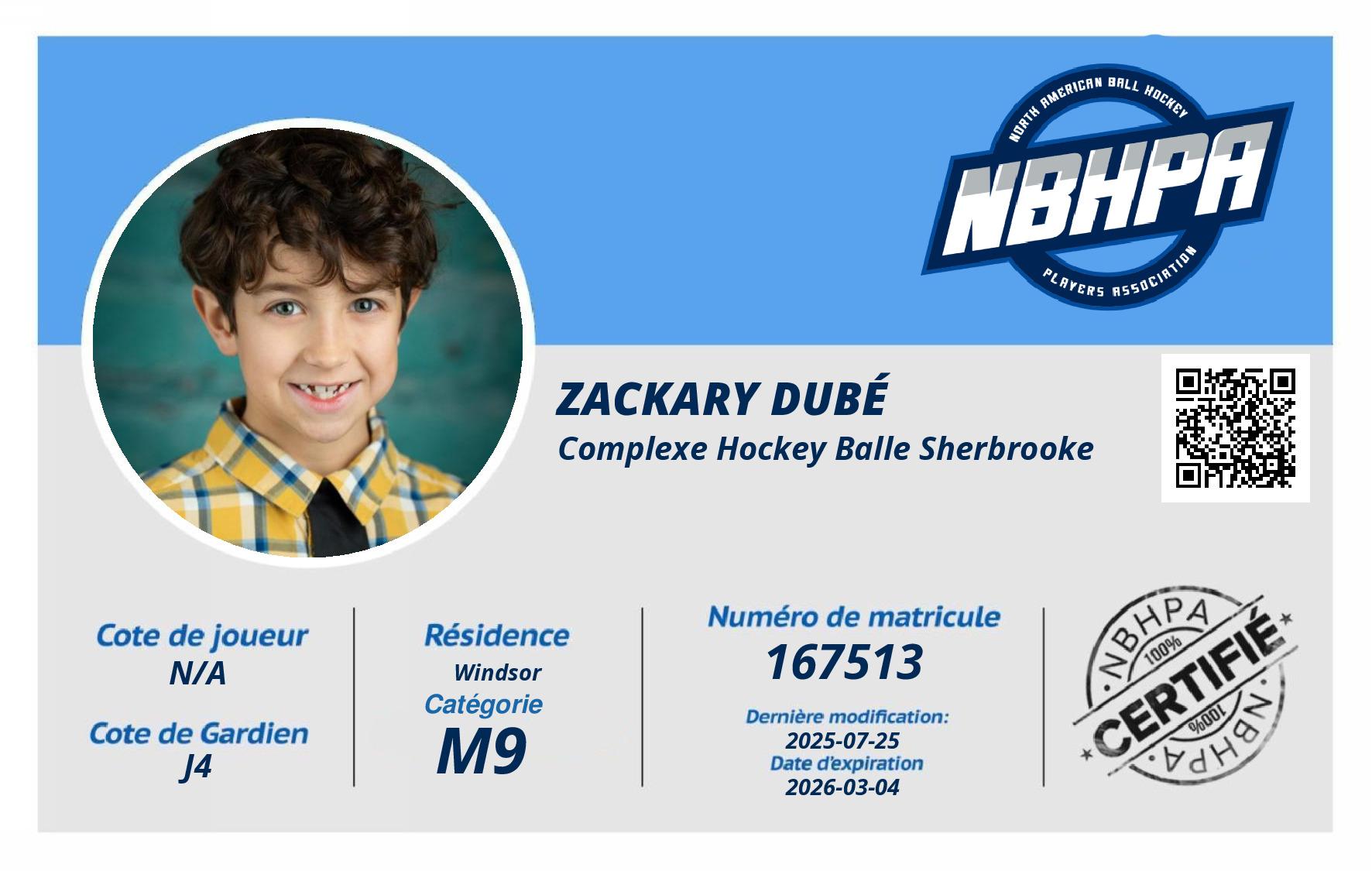 Zackary Dubé