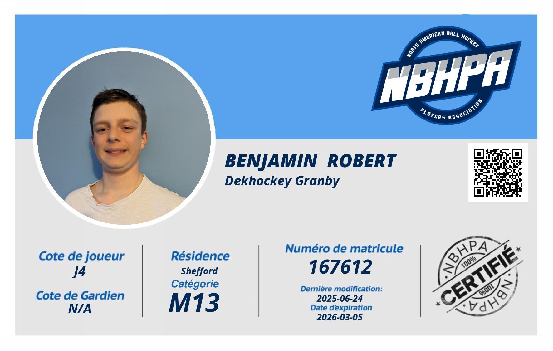 Benjamin  Robert 