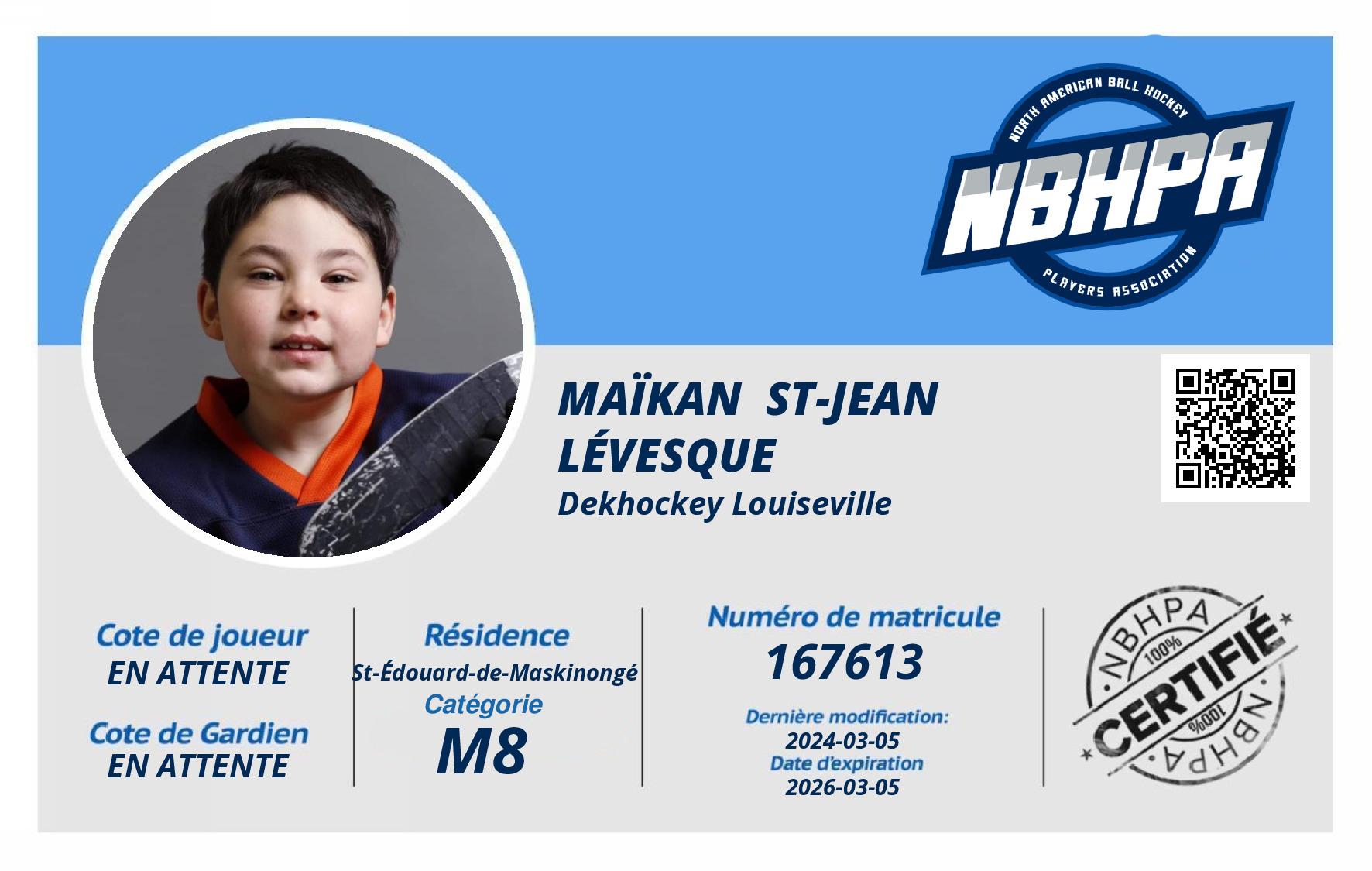 Maïkan  St-Jean Lévesque 