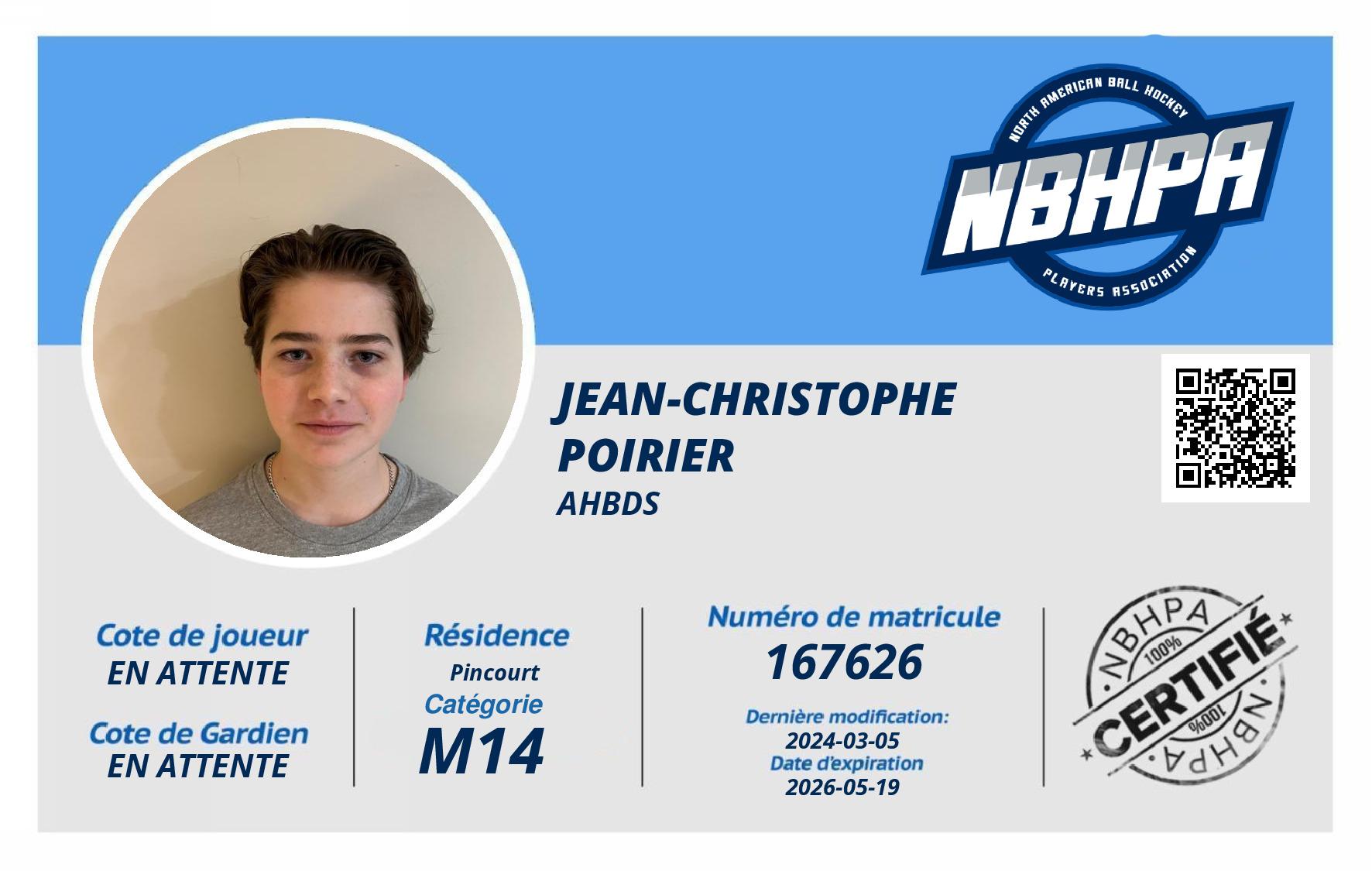 Jean-Christophe  Poirier 