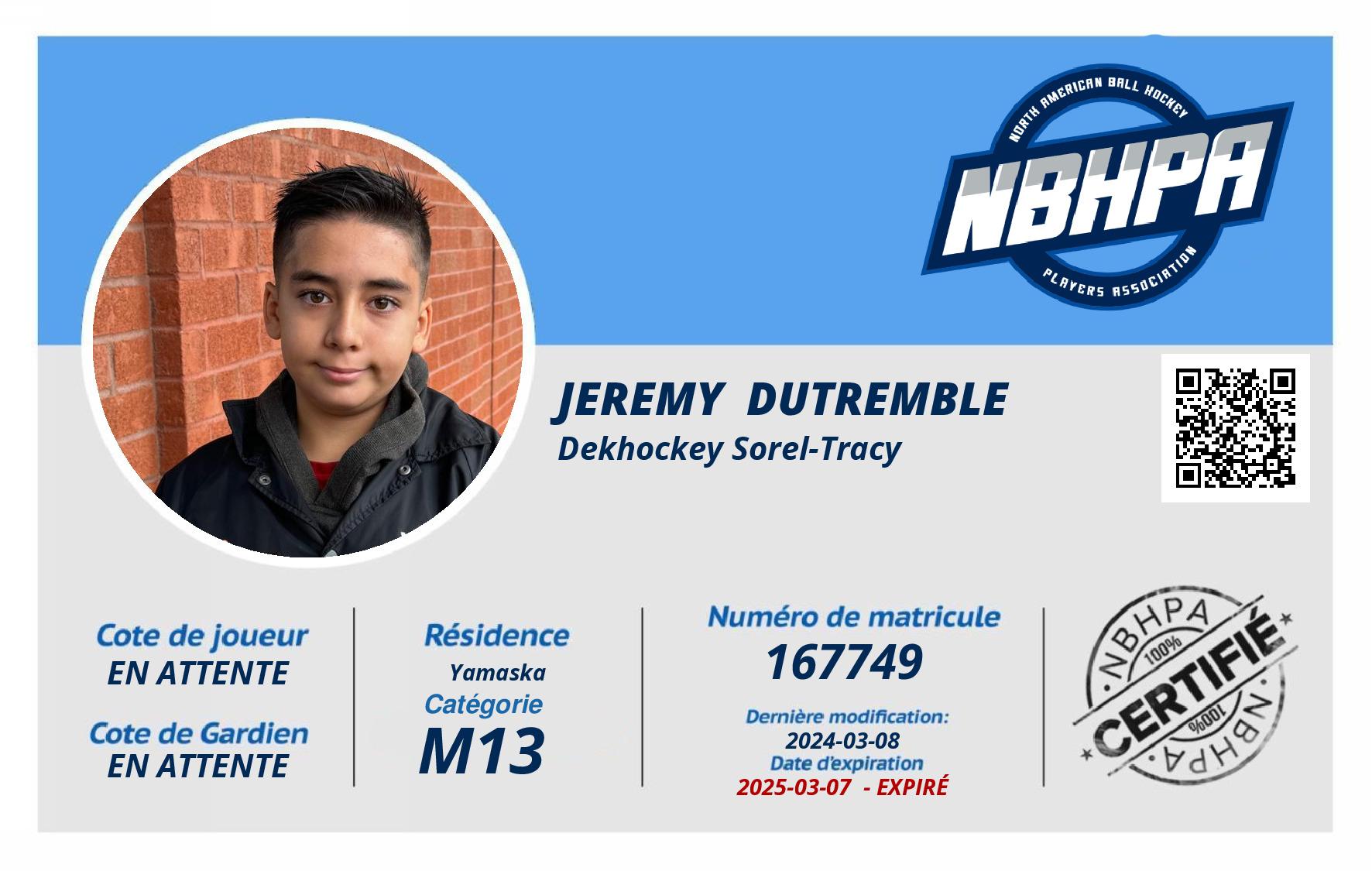 Jeremy  Dutremble 