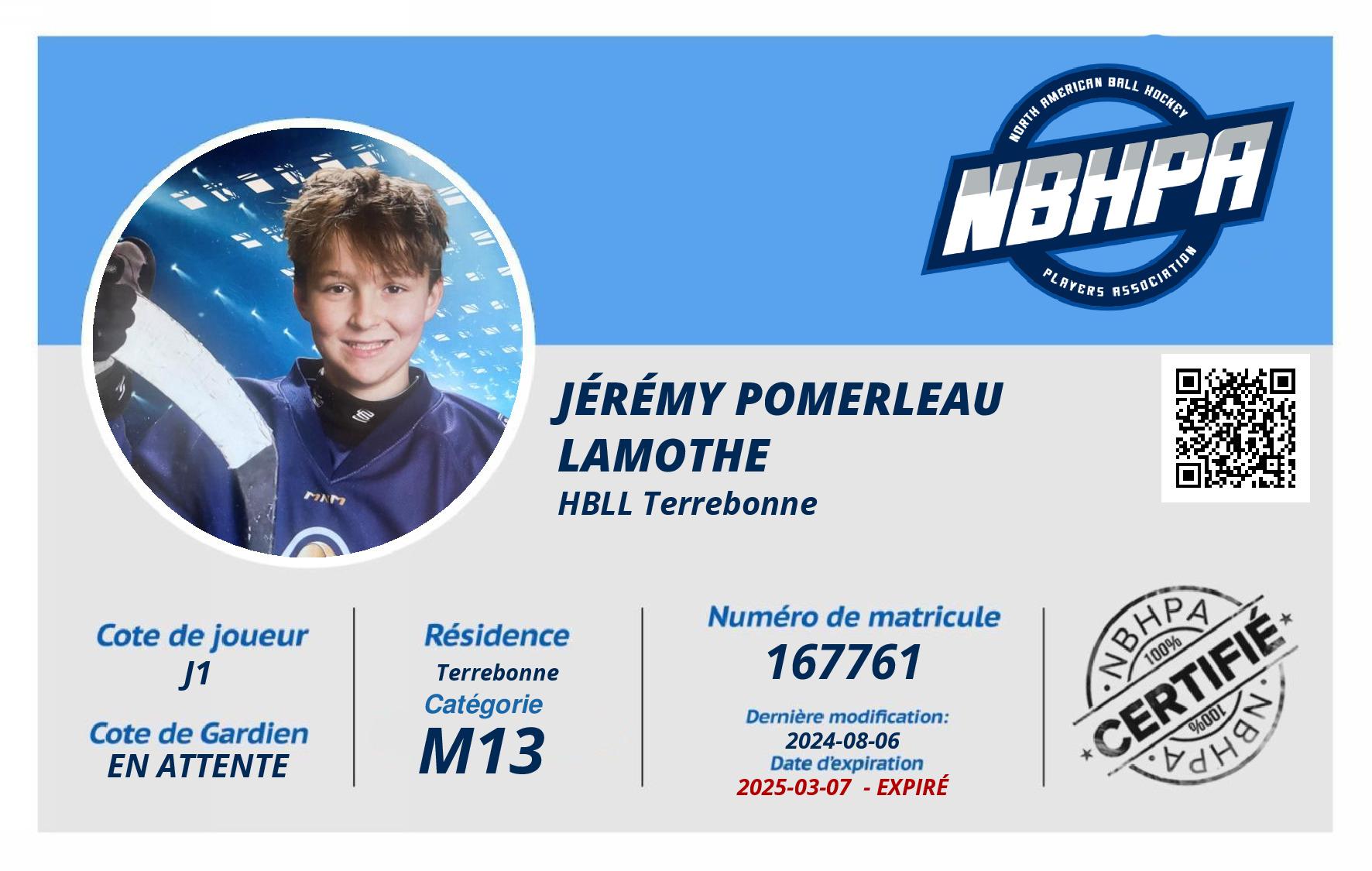 Jérémy Pomerleau Lamothe