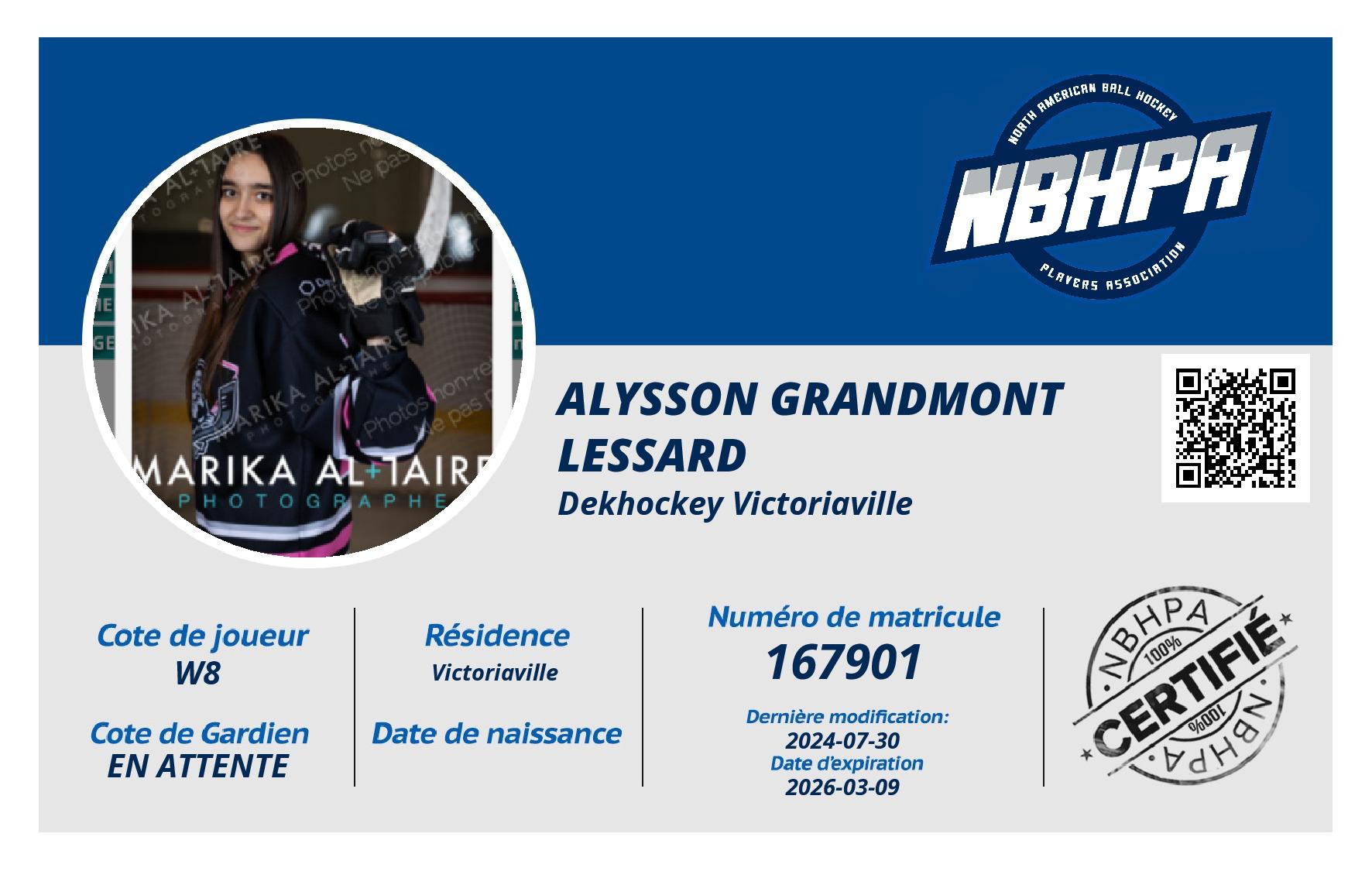 Alysson Grandmont Lessard 