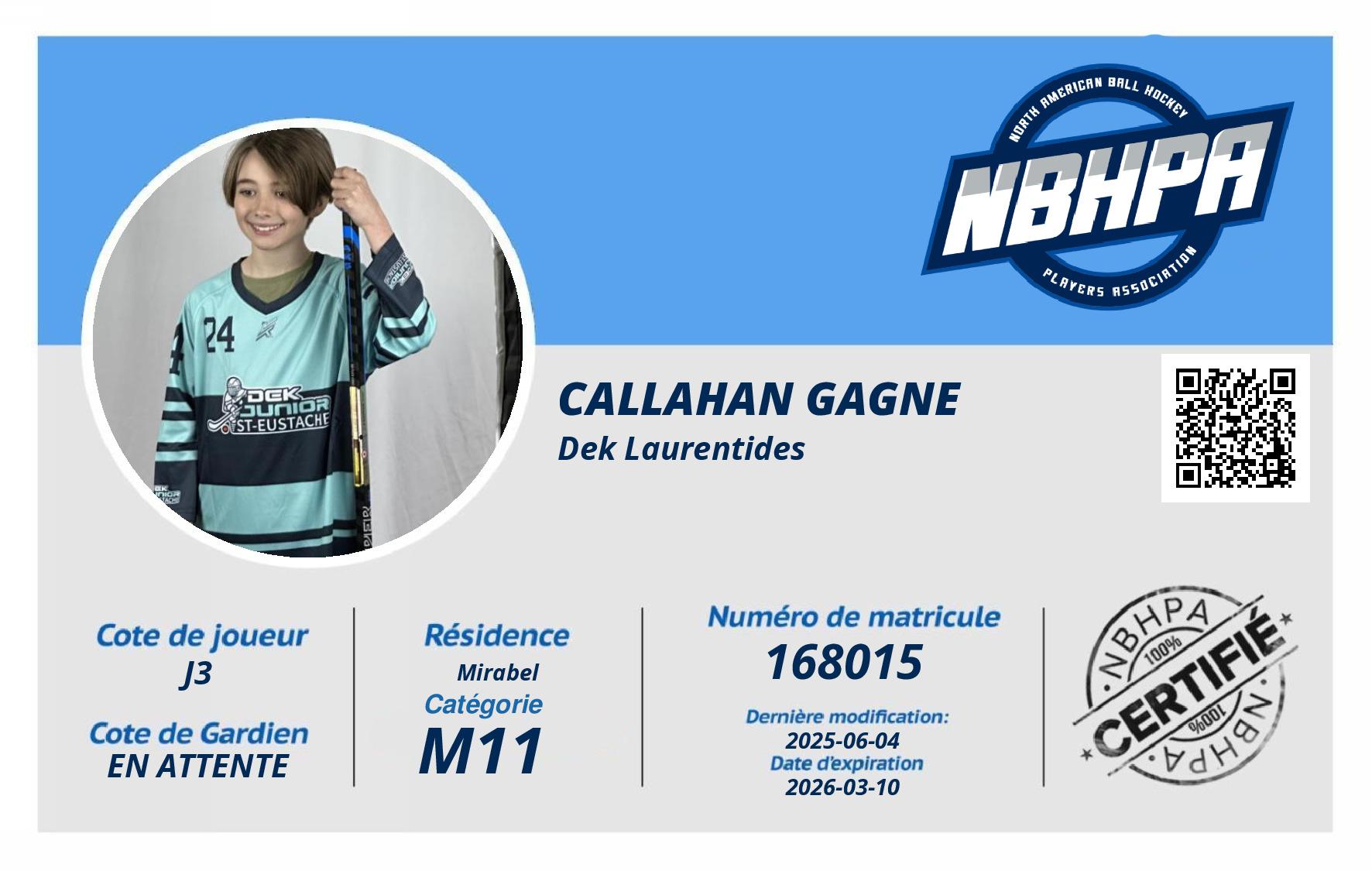 Callahan Gagne
