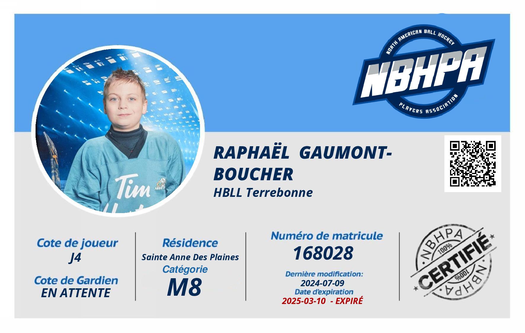Raphaël  Gaumont-Boucher 
