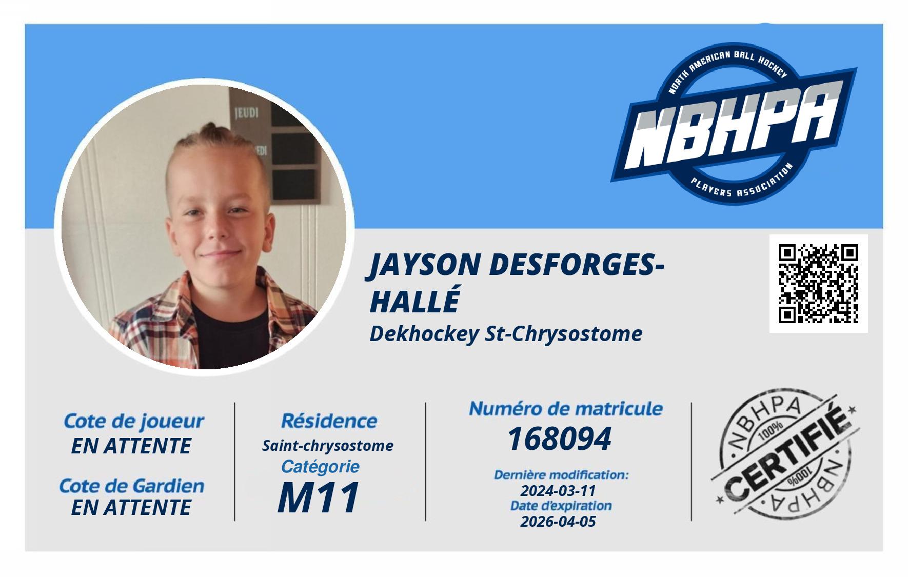 Jayson Desforges-Hallé 
