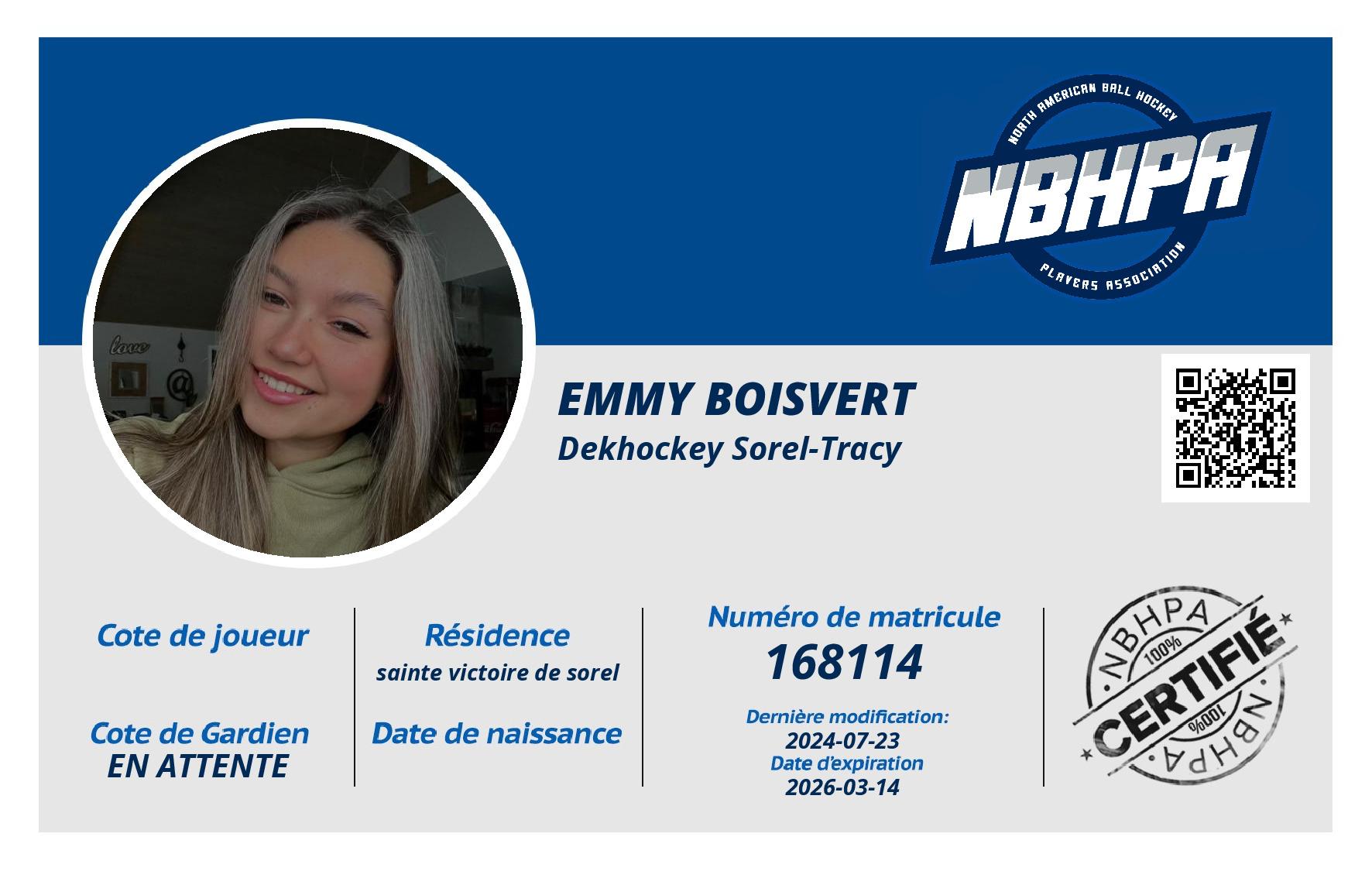 Emmy Boisvert