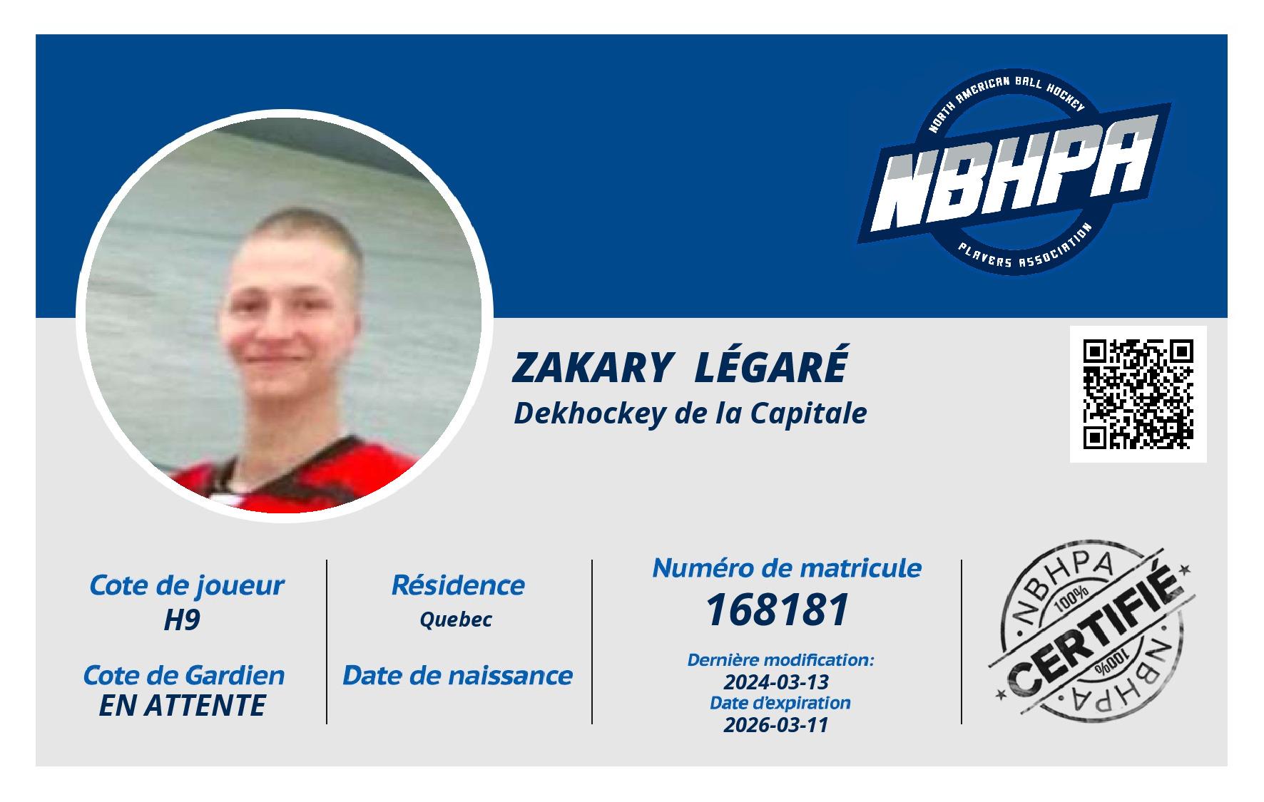 Zakary  Légaré