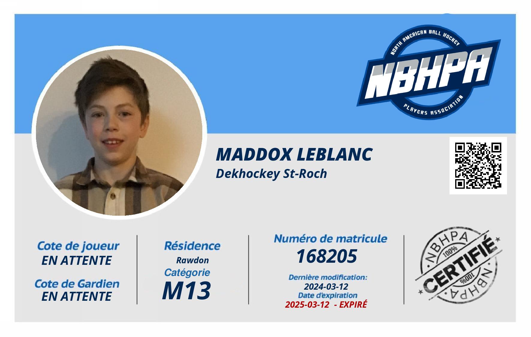 Maddox Leblanc