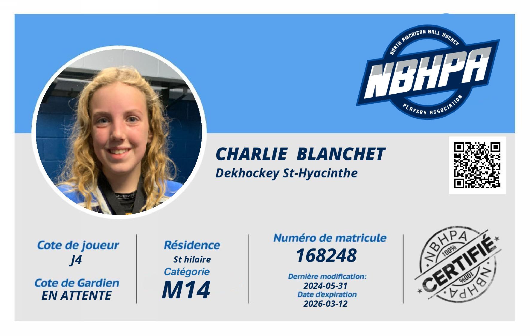 Charlie  Blanchet
