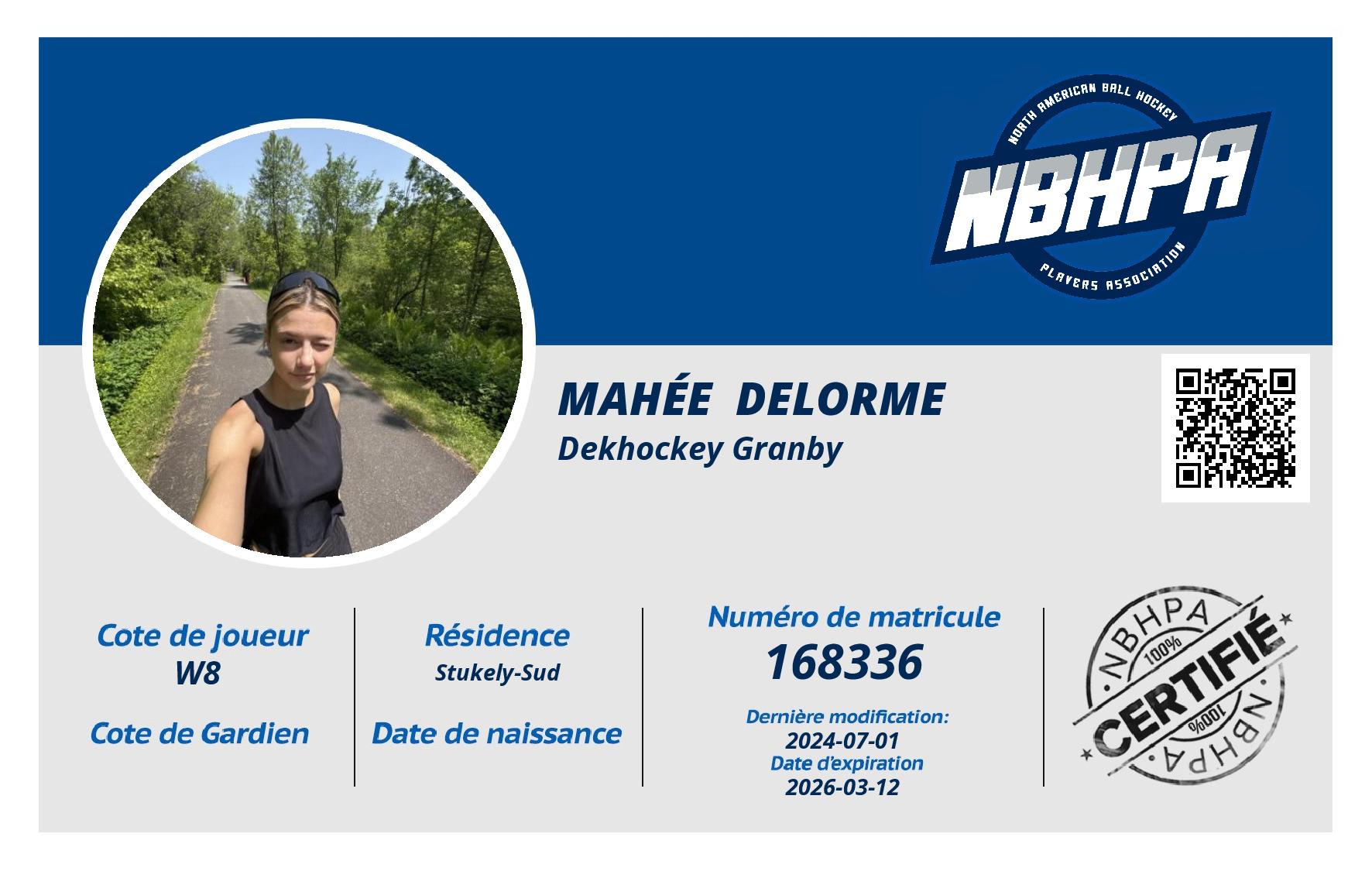 Mahée  Delorme 