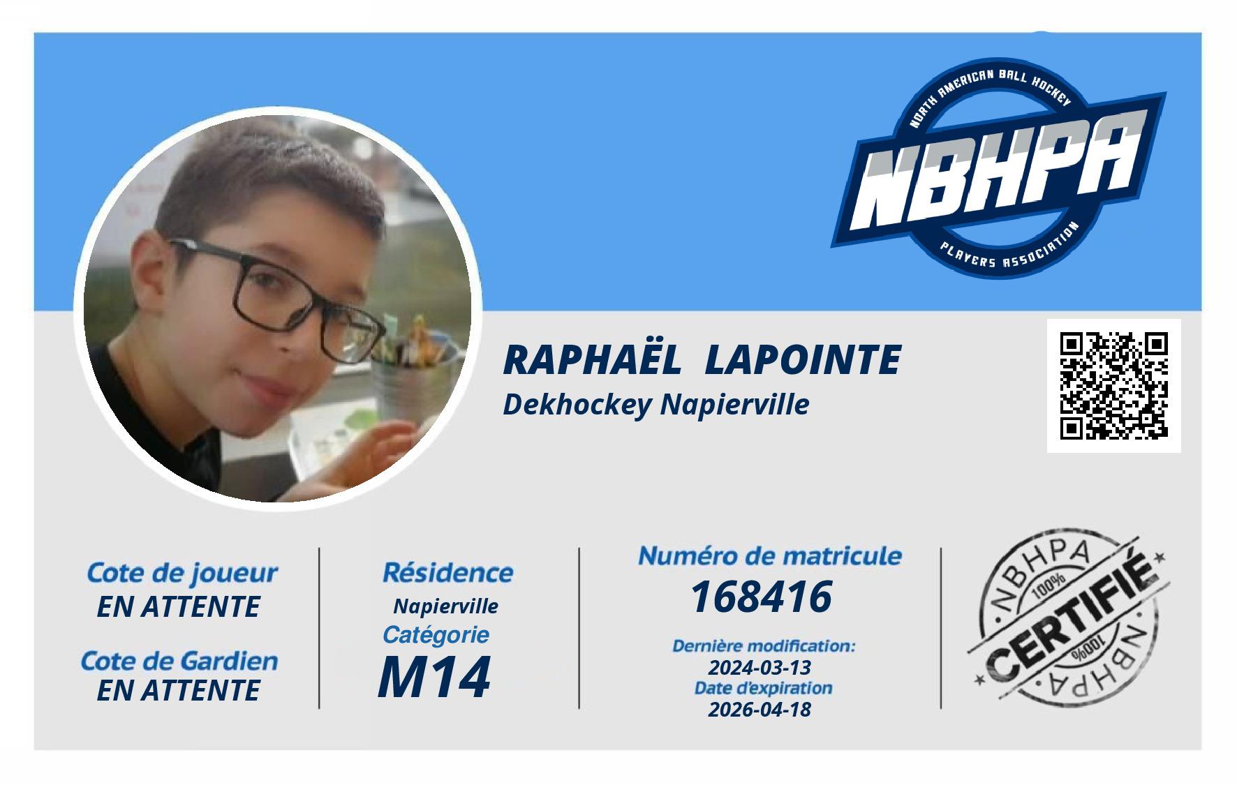 Raphaël  Lapointe 